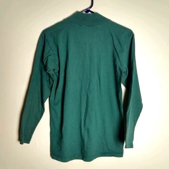 5/$30 Forest Green Mock Neck Long Sleeve Top - Picture 2 of 3